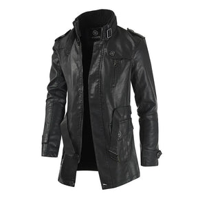 Jaqueta Longa de Couro Masculina Romenzi RZ118
