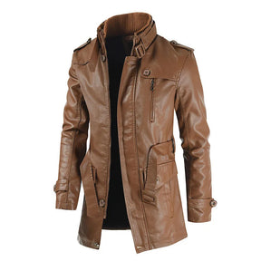 Jaqueta Longa de Couro Masculina Romenzi RZ118